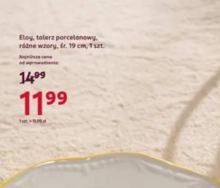 Talerz porcelanowy, różne wzory, śr. 19 cm