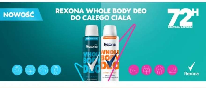 Dezodorant Rexona Whole Body Deo Men Ocean Rush 0% Aluminium