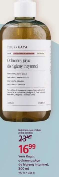 Ochronny płyn do higieny intymnej Your Kaya