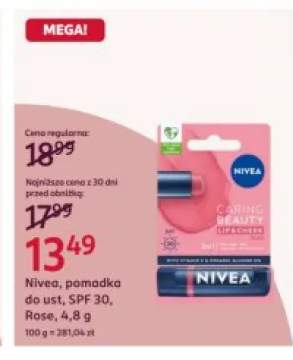 Pomadka do ust Nivea SPF 30 Rose