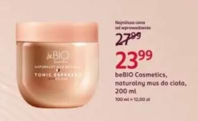 Naturalny mus do ciała beBIO Cosmetics Tonic Espresso