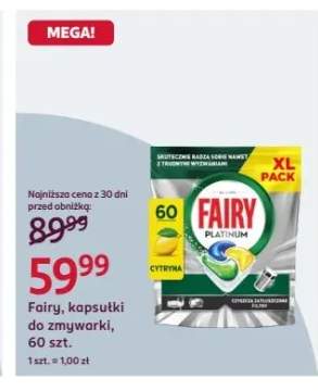 Kapsułki do zmywarki Fairy Platinum Cytryna