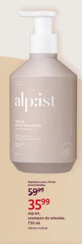 Szampon do włosów alp:ist Vegan Scalp Shampoo