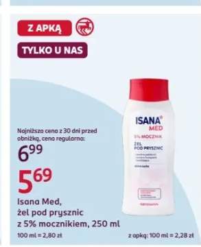 Żel pod prysznic z 5% mocznikiem Isana Med