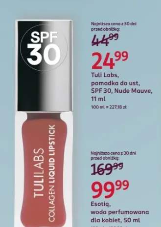 Pomadka do ust Tuli Labs Collagen Liquid Lipstick SPF 30 Nude Mauve