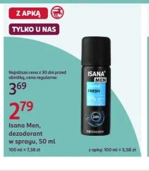 Dezodorant w sprayu Isana Men Fresh
