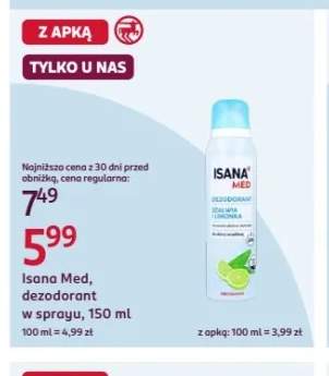 Dezodorant w sprayu Isana Med Szałwia i Limonka