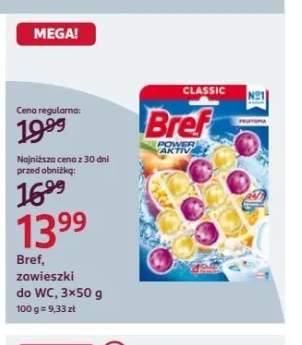 Zawieszki do WC Bref Power Aktiv 3-pak