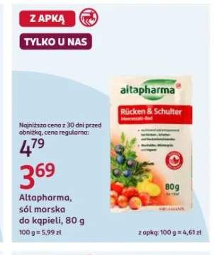 Sól morska do kąpieli Altapharma Rücken & Schulter