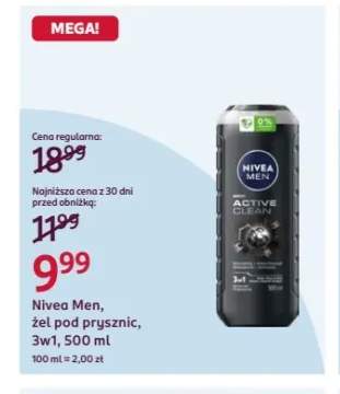 Żel pod prysznic Nivea Men Active Clean 3w1