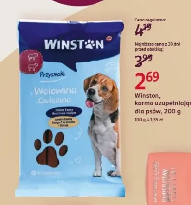 Karma uzupełniająca dla psów Winston Przysmaki z wołowiną i cielęciną