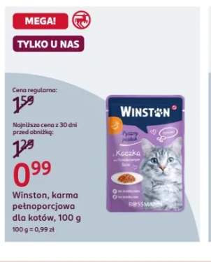 Karma pełnoporcjowa dla kotów Winston Pyszny posiłek z kaczką w pomidorowym sosie