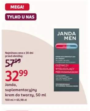 Suplementacyjny krem do twarzy Janda Men