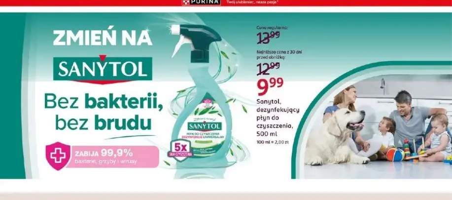 Dezynfekujący płyn do czyszczenia Sanytol
