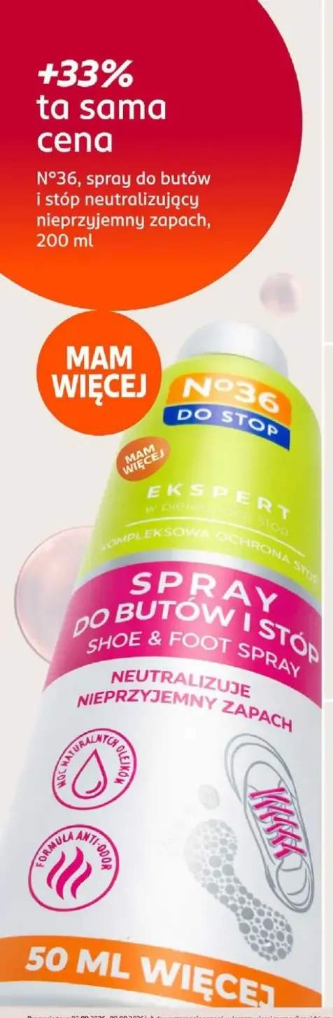 Spray do butów i stóp neutralizujący nieprzyjemny zapach N°36