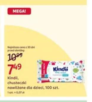 Chusteczki nawilżane dla dzieci Kindii
