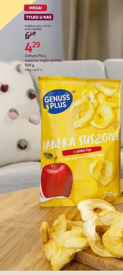 Suszone krążki jabłka Genuss Plus