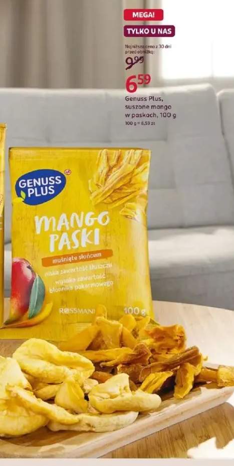 Suszone mango w paskach Genuss Plus