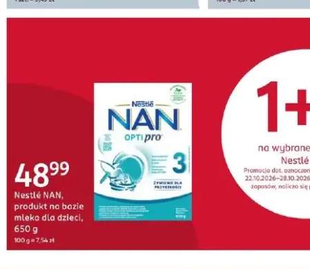 Produkt na bazie mleka dla dzieci Nestlé NAN