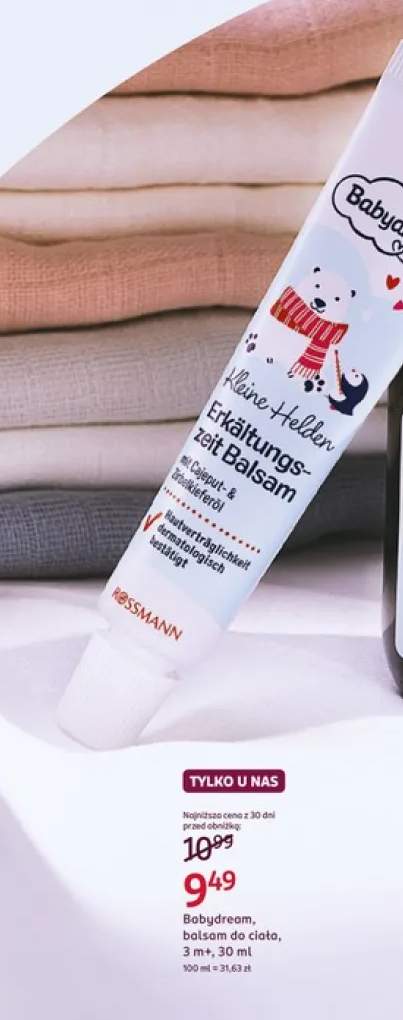 Balsam do ciała Babydream 3 m+
